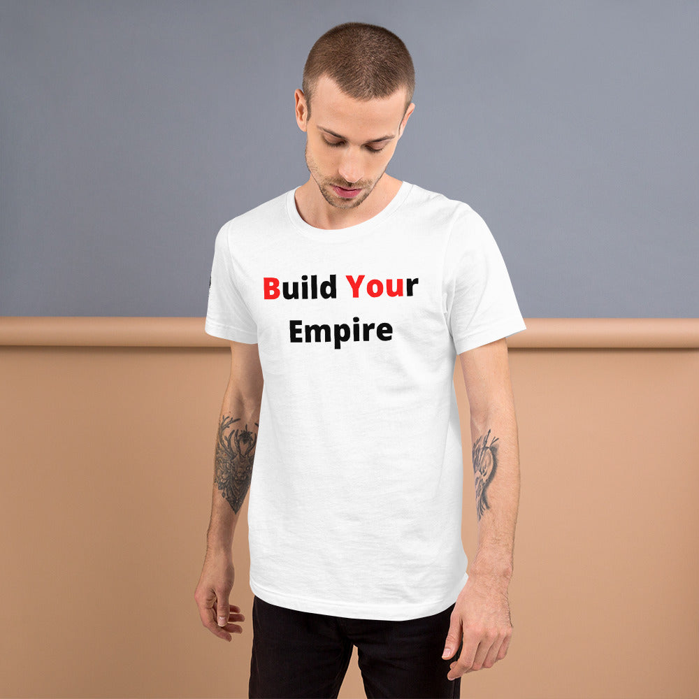 "B YOU" Tee - White, Black, And Red